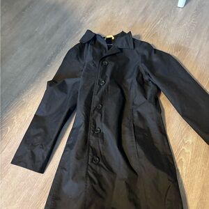 Lands' End Women’s Classic Black Trench Coat